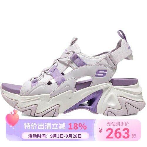Skechers/斯凯奇Stamina V3厚底女子包头运动沙滩凉鞋