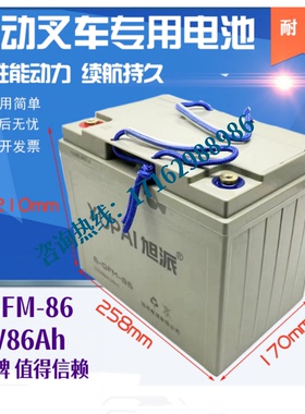 旭派蓄电池6-GFM-86 /12V86AH 电动车 道路轨道车 堆高车铅酸电瓶