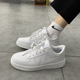 纯白百搭复古休闲情侣跑步运动鞋 小白鞋 子男女ins潮网红原宿新款