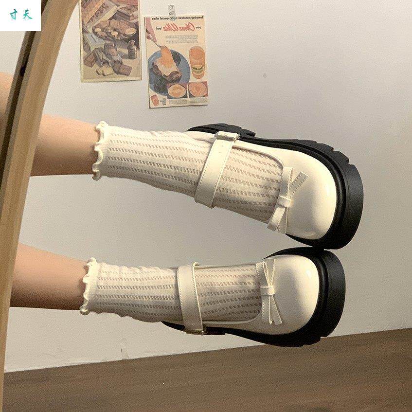 百搭厚底玛丽珍小皮鞋女