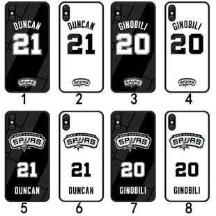 芒客 马刺篮球队标球场地文创周边手机壳波波维奇教练玻璃壳21号邓肯硅胶软壳吉诺比利vivoS20防摔软壳iQOO12