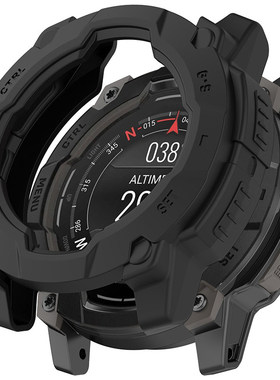 适用佳明Instinct3手表保护壳半包Garmin本能3保护套软壳镂空表盘