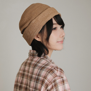 Lion hat台湾亚麻混纺细辨水手帽水兵帽雅痞帽瓜皮帽地主帽 boxed