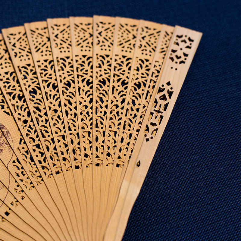 老阊门【苏州檀香扇】传统木制扇子折扇中国风工艺礼品扇复古风