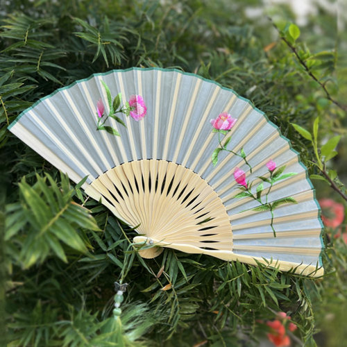 【首发】苏绣古风女扇-桃花落