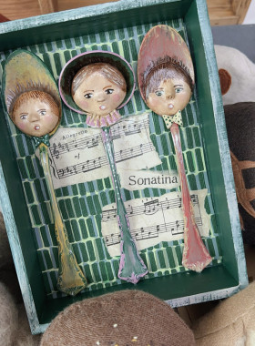 Ciciglobuy小众设计师搞怪创意装饰画创意勺子diy挂画家居摆件艺