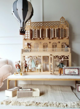 Ciciglobuy小众设计师手工木制简易版娃娃屋摆件装饰过家家玩具