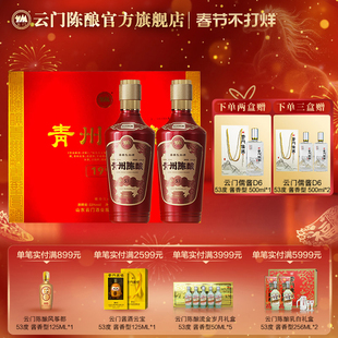 【礼赠佳品】青州陈酿1998礼盒酱香型白酒53度 500mL*2 礼盒装