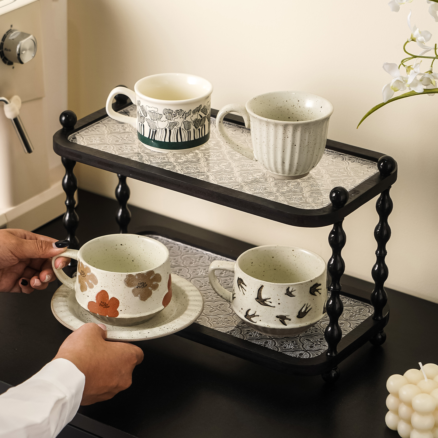 杯子收纳神器！复古风超有氛围感