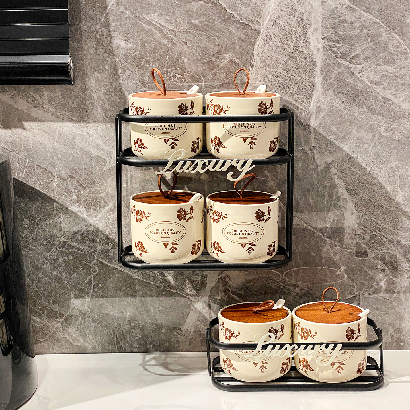 厨房神器！复古调味罐太绝啦~