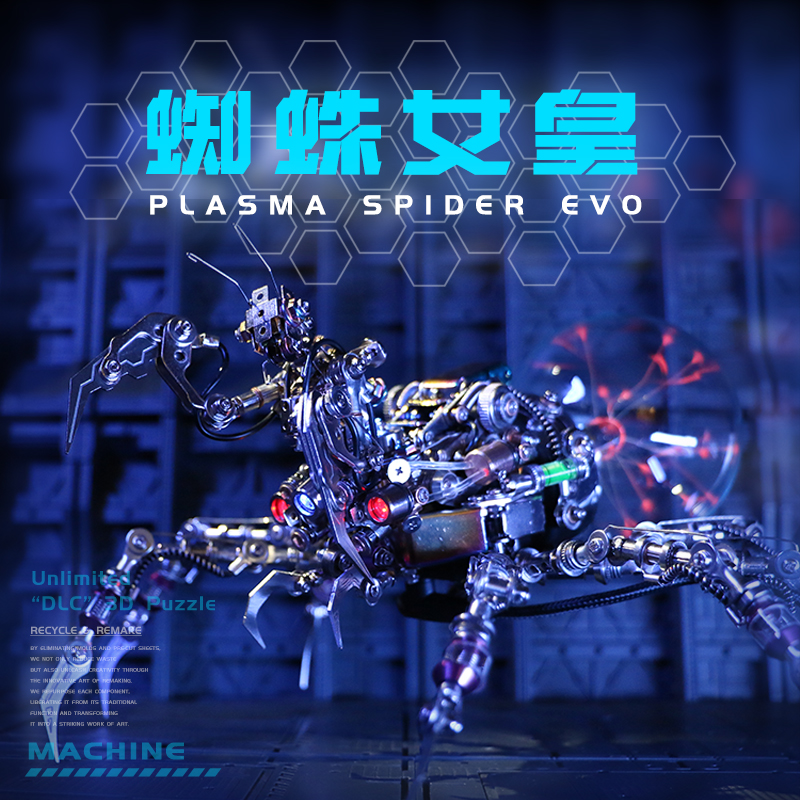 机械党蜘蛛女皇潮玩机甲模型