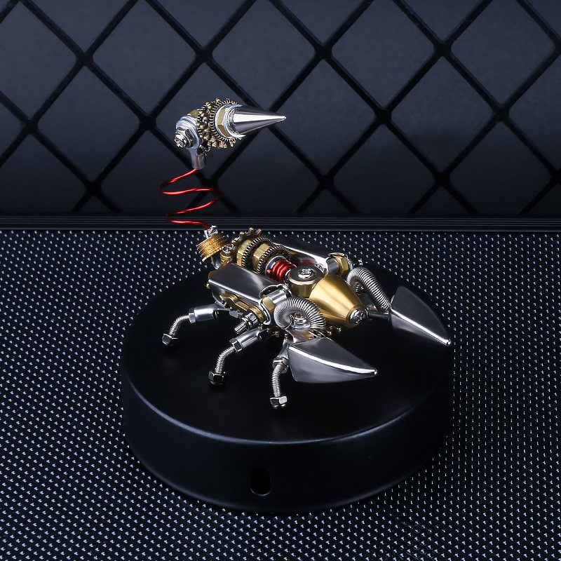 机械党沙漠毒蝎积木金属模型昆虫蝎子潮玩摆件男生玩具节日礼物