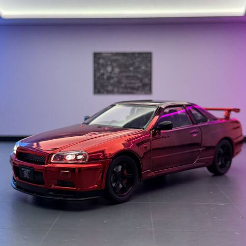 124日产GTR34合金车模型摆件