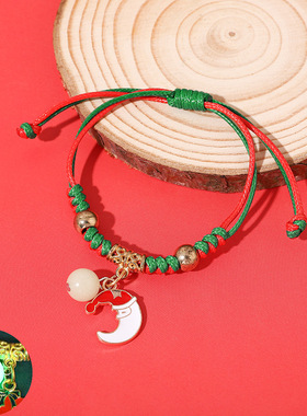 跨境新款夜光圣诞节编制手链女流