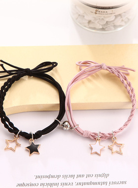 小卡通手链女情侣手链一对小皮筋