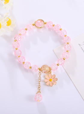 花朵手链ins手工设计爆花水晶手
