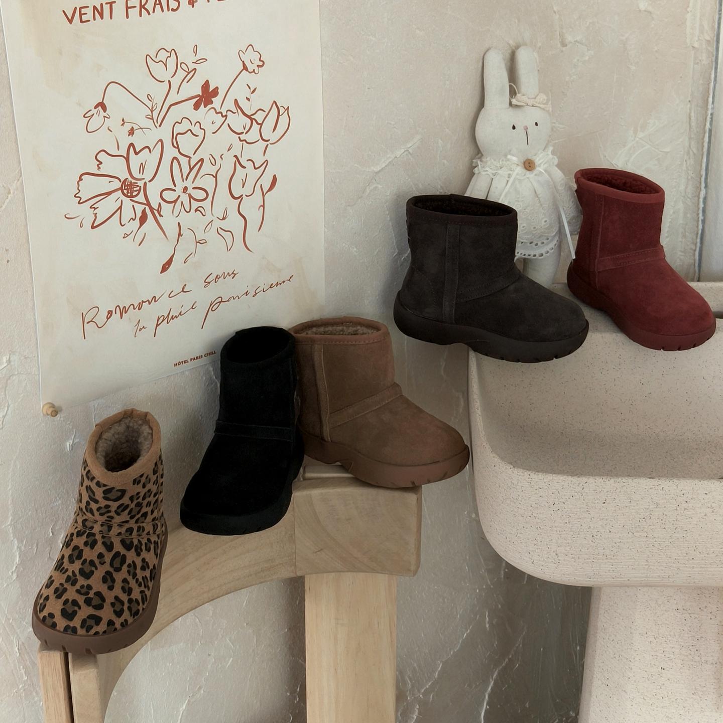 CBC儿童雪地靴女童皮毛一体棉靴