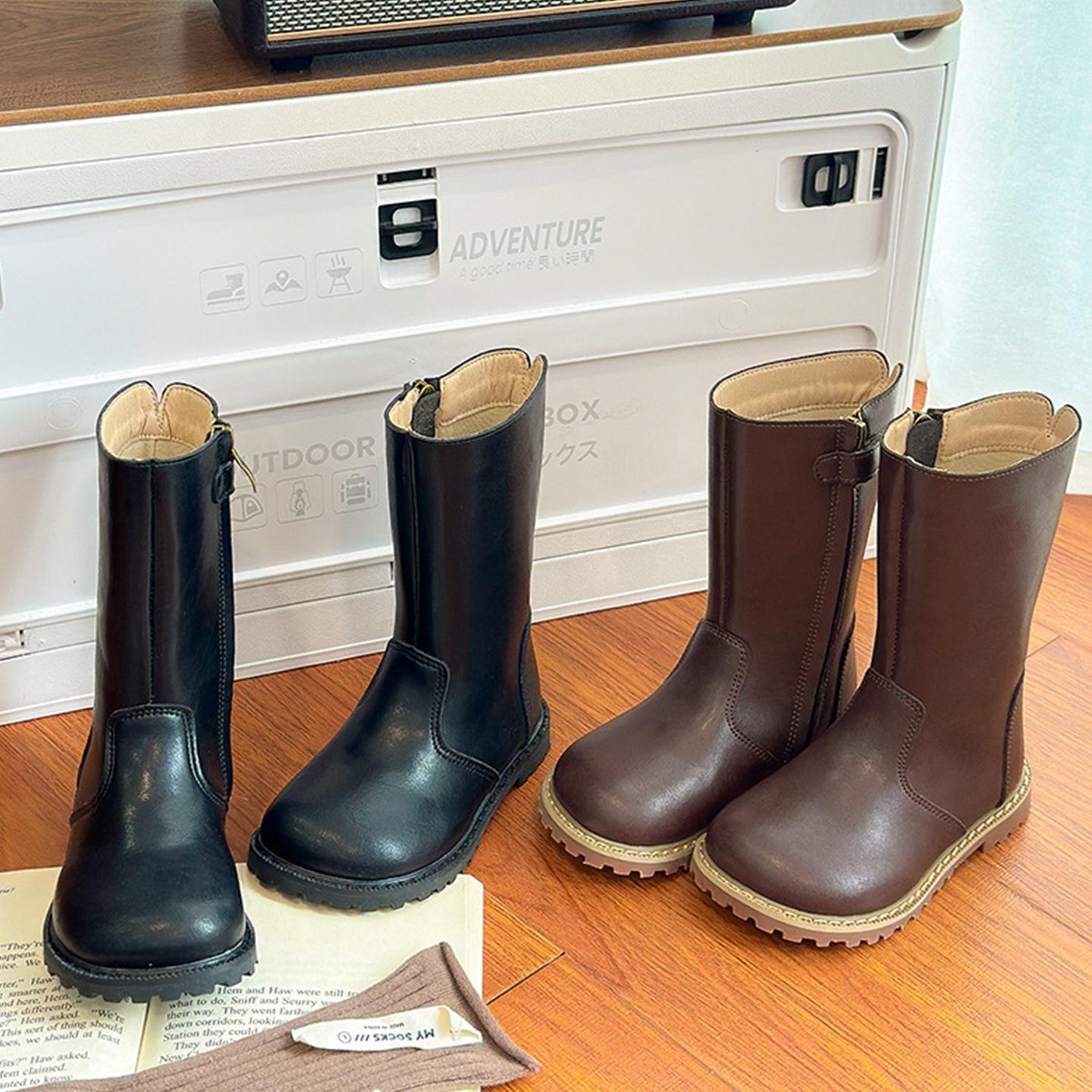 儿童马丁靴女童靴子2025新款高筒