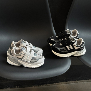 男童N字童鞋 ASM 轻便透气减震秋季 女童跑步鞋 990 魔术贴儿童运动鞋