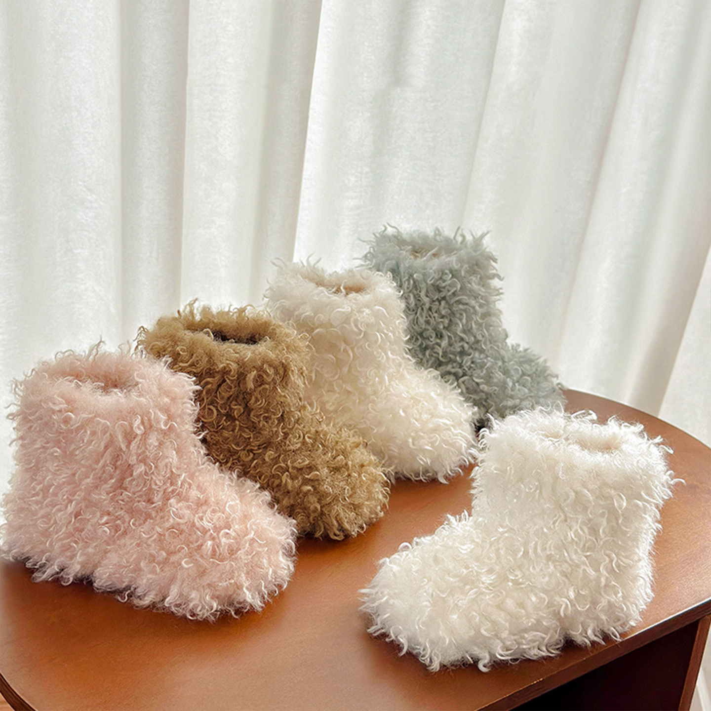 儿童雪地靴冬季加绒短靴