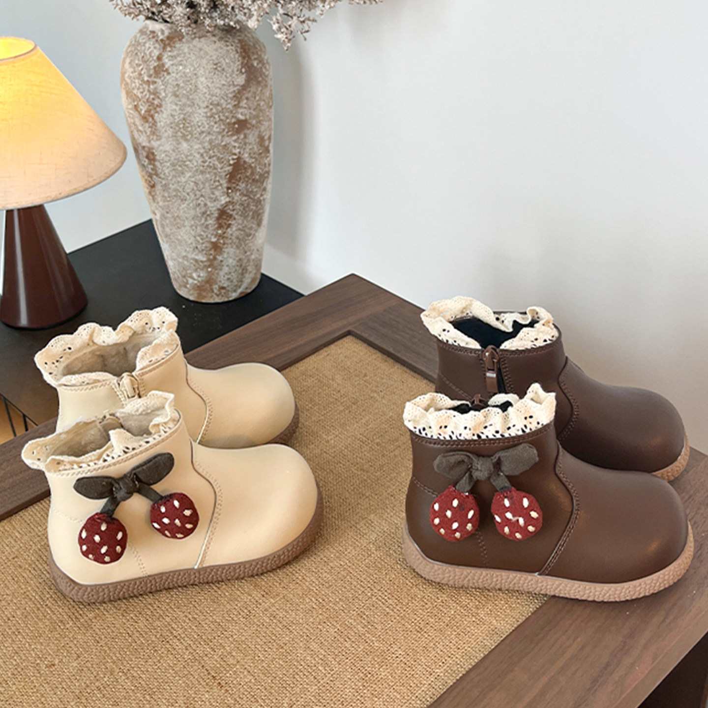 儿童靴子女童短靴2025新款冬加绒保暖宝宝公主马丁靴小童棉靴软底,童鞋/婴儿鞋/亲子鞋,皮靴,淘宝优惠券,粉丝福利购,淘宝优惠卷