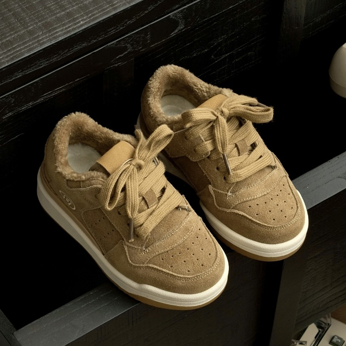 CBC儿童板鞋2025冬加绒保暖二棉