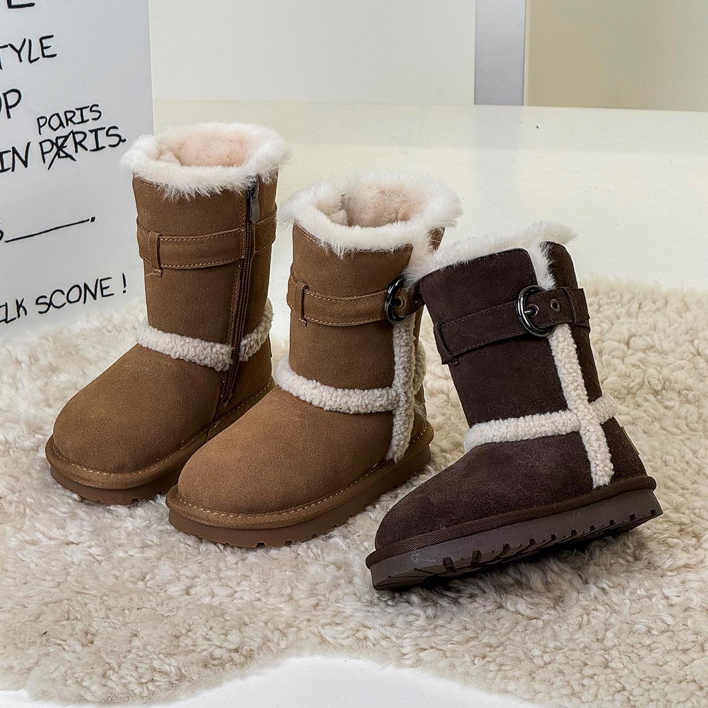 NIXIL儿童雪地靴女童长筒靴子