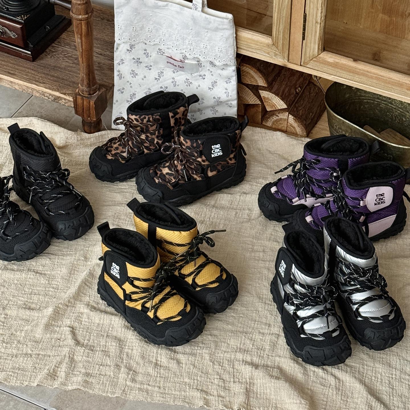 CBC儿童雪地靴2025冬季加绒加厚