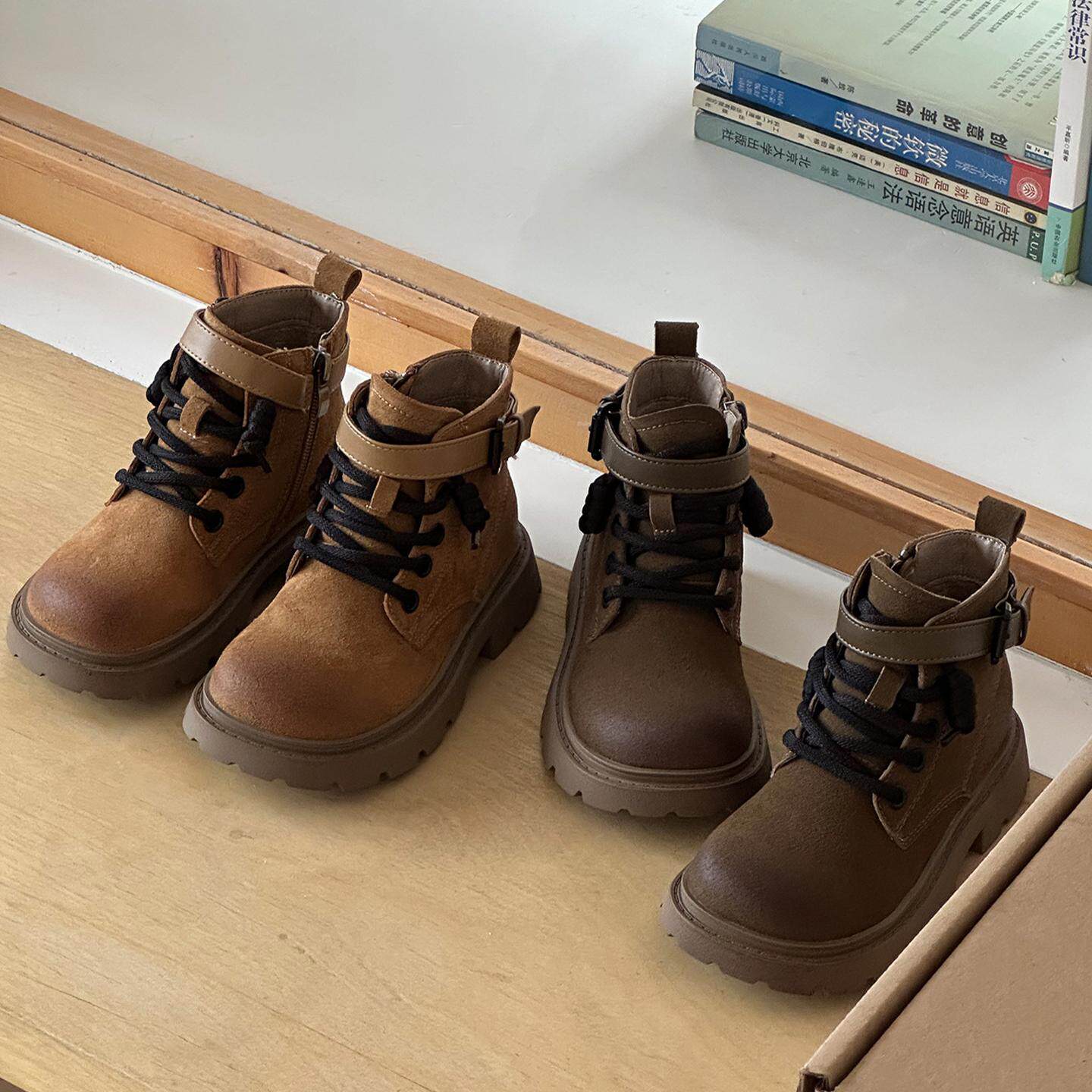 ASM女童靴子儿童马丁靴冬季加绒