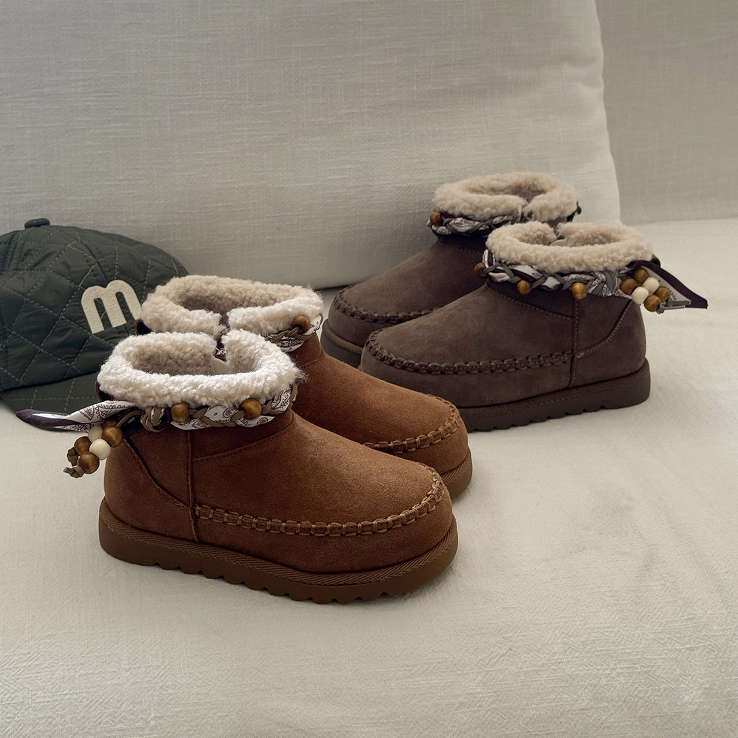 ASM波西米亚风丝带儿童雪地靴