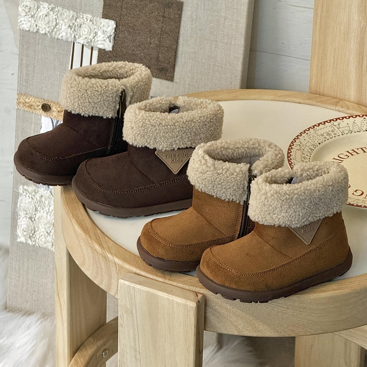 CBC儿童雪地靴女童二棉短靴
