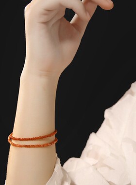 2026南红玛瑙手串天然水晶手链延长链红绳女生细小众设计简约手链