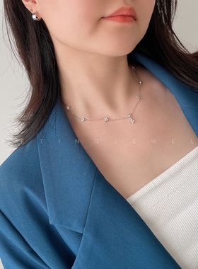 2026新款简约多花星星日韩璀璨锆石锁骨链轻奢小众精致气质项链
