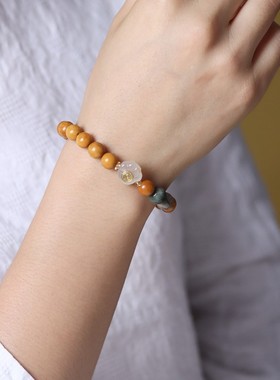 2026天然芭比檀香木质佛珠手串手链搭配掌上有钱民族风文玩男女款