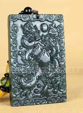 2026玉关公吊坠和田玉男士大号玉石项链玉佩挂件玉坠武财神