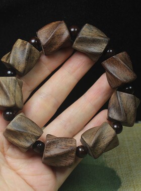 2026越南沉香木四面佛十八罗汉雕刻手串手链文玩佛珠饰品