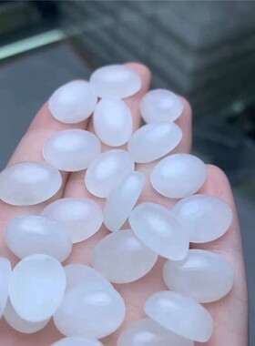 2026和田白玉10x14戒面 材料细腻无裂无杂镶嵌吊坠戒指等白玉蛋面