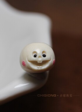 2026天然猛犸象牙小雕刻件 小馒头 DIY背云小配饰吊坠手工散珠子