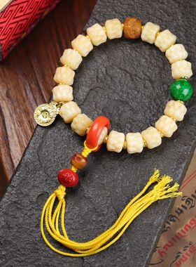 2026藏传回流骆驼骨手串雕刻吞噬藏式文玩男女情侣手链驼骨