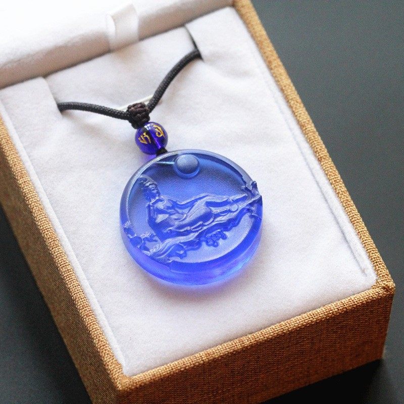 2026厂家直销琉璃关自在菩萨男带吊坠女士礼物佛像挂件项链饰品批