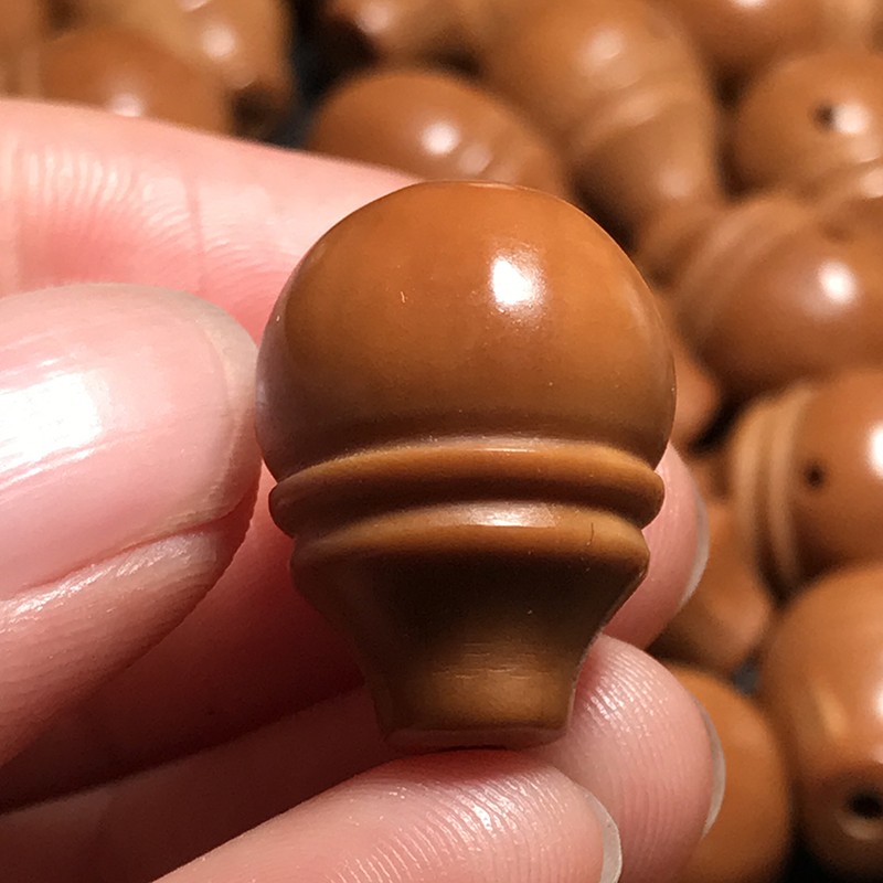 2026橄榄核雕刻奶嘴一体三通 正圆光珠佛头手串长脖挂链文玩DIY配