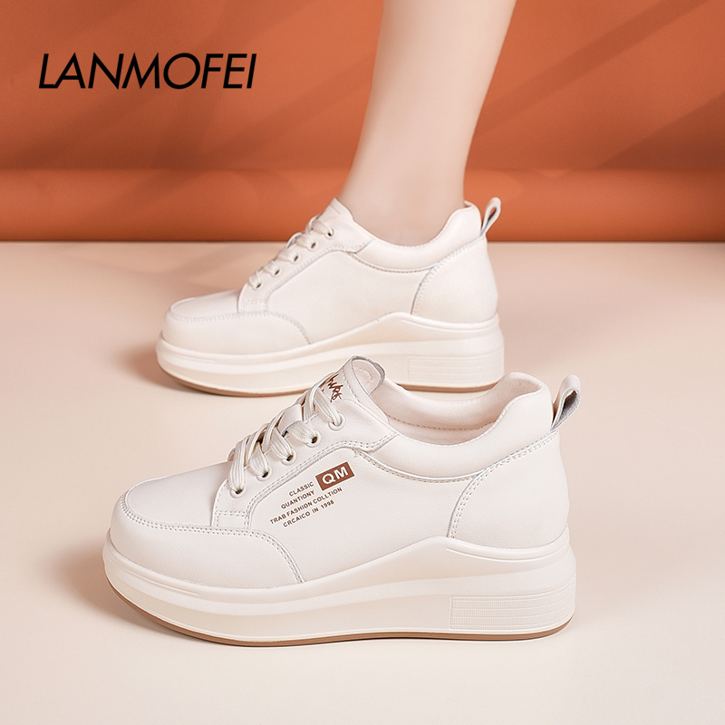 柔软！透气！轻弹-内增高小白鞋