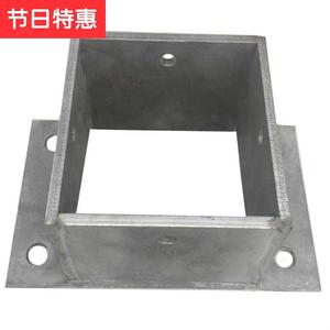 防腐木角码固定不锈f钢座围栏木栅栏葡萄架方管立柱脚套底座固定
