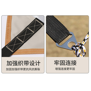 黑膠天幕帳篷戶(hù)外式 備野營(yíng)野餐防曬八角蝶形遮陽(yáng)棚 大號(hào)露營(yíng)裝