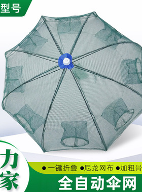鱼网鱼娄折叠渔网渔具手抛网鱼具兜伞式自动鱼护垂钓用品