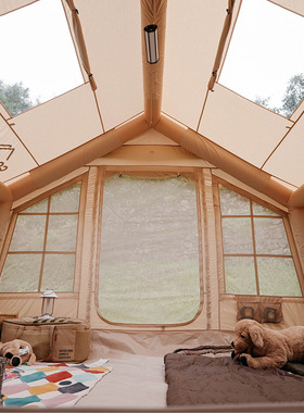 军鑫coody8pro充气帐篷3-5人户外露营装备防暴雨过夜野营式