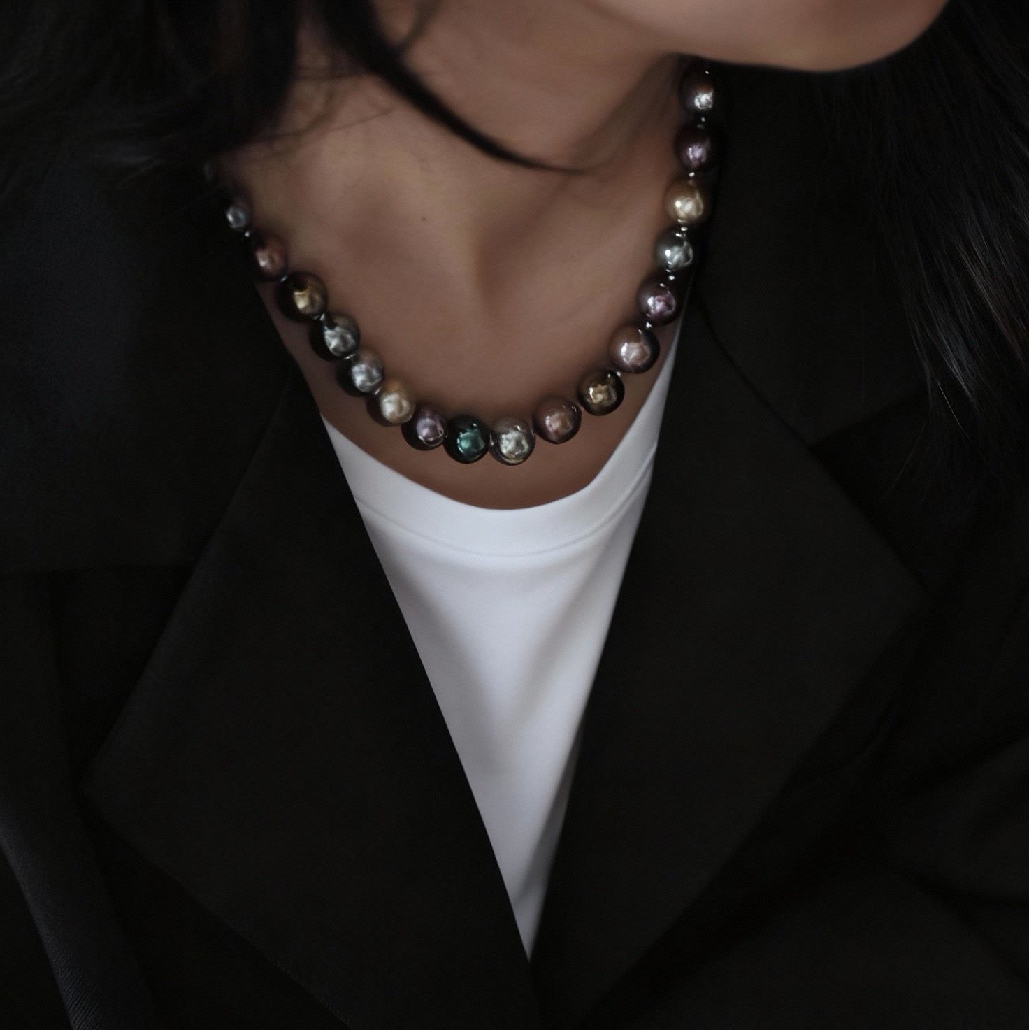 明星爆款热销万件拟真大溪地黑蝶皇后正圆极光炫彩混色珍珠项链,饰品/流行首饰/时尚饰品新,组合套装,淘宝优惠券,粉丝福利购,淘宝优惠卷