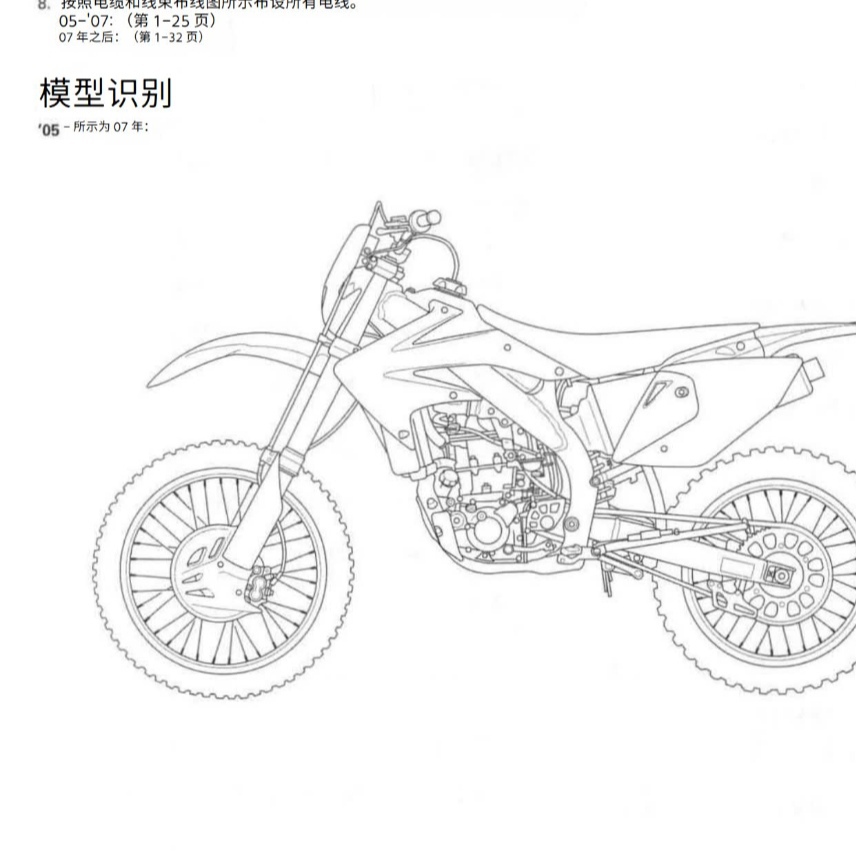 本田crf450x维修手册说明书扭矩资料电喷摩托车维修教程查询