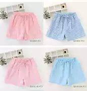 Quần pyjama quần short nữ mùa hè cotton đôi gạc cotton mỏng phần rộng kích thước lớn nhà quần phẳng miệng - Quần tây