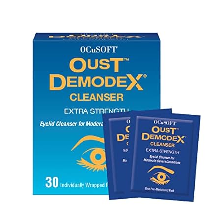 Oust Demodex Cleanser Pre-Moistened Pads - Eyelid Wipes f